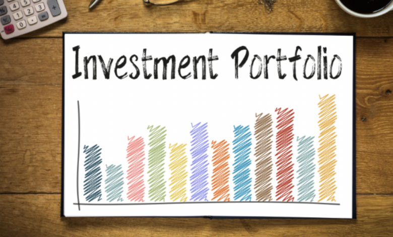 Investment portfolio illustration graph